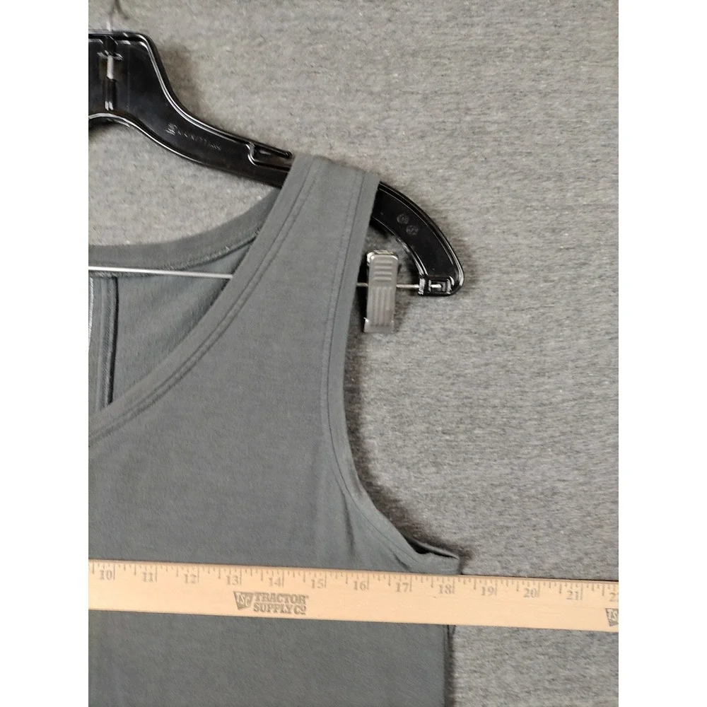 Flax Womens Shirt Small Gray Knit Tunic Sleeveless‎ Capsule Layer Lagenlook